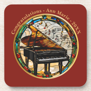 Posavasos Instrumento musical de piano personalizado