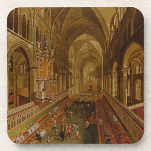 Posavasos Interior de la catedral de Cantorbery, c.1675-1700