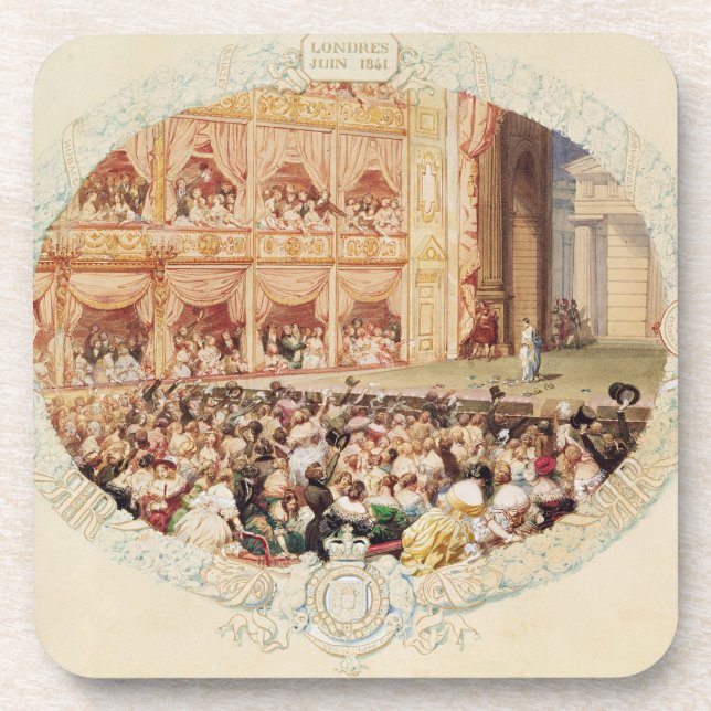 Posavasos Interior del su teatro de la majestad, cierre del (Frente)