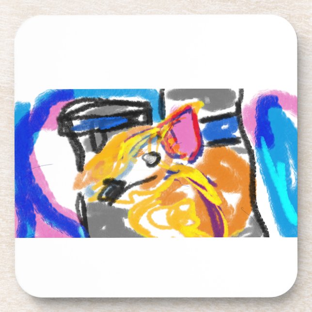 Posavasos Inu shiba en la ciudad (Frente)