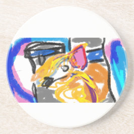 Posavasos Inu shiba en la ciudad