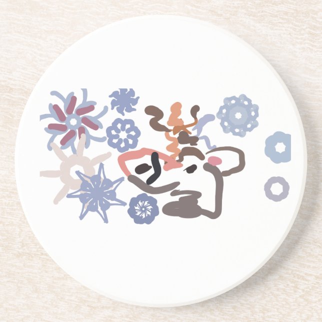 Posavasos Invierno de alces (Frente)