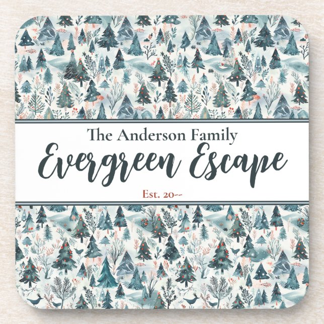 Posavasos Invierno de bienvenida (Frente)