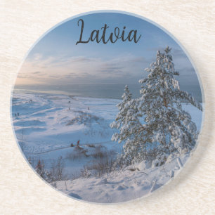 Posavasos Invierno de nieve Costa del Mar Báltico