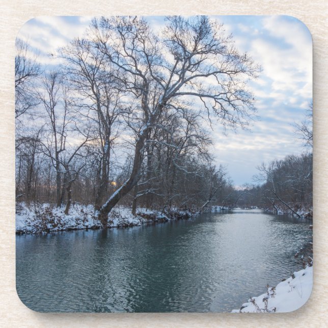 Posavasos Invierno del Río James (Frente)