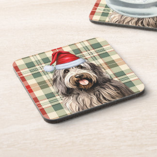 Posavasos Invierno Tema Bergamasco Perro de vacaciones