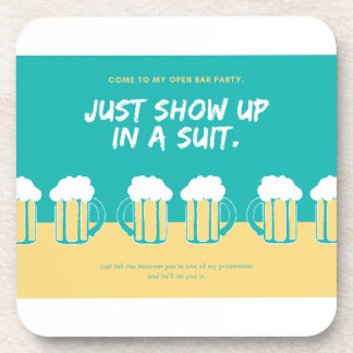 Posavasos Invitación a la fiesta de bodas: diseño divertido 