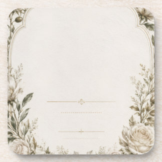 Posavasos Invitación de boda de jardín clásico