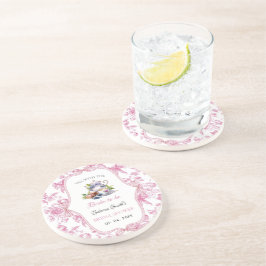 Posavasos Invitación de Despedida de Soltera con Té de Flore