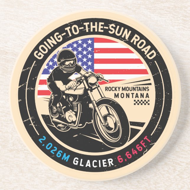 Posavasos Ir a la motocicleta Sun Road Montana (Frente)