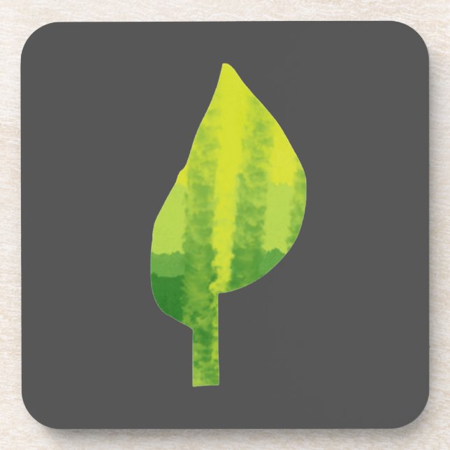 Posavasos Ir diseño ecológico ecológico de la hoja de diseño (Frente)