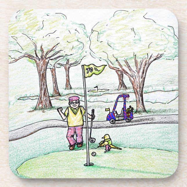 Posavasos Ir por un Birdie (Frente)