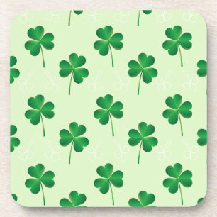 Posavasos irish tres hojas clover patrón