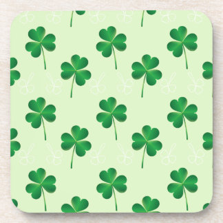 Posavasos irish tres hojas clover patrón