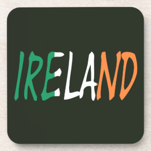 Posavasos Irlanda en el ataúd de la bandera irlandesa