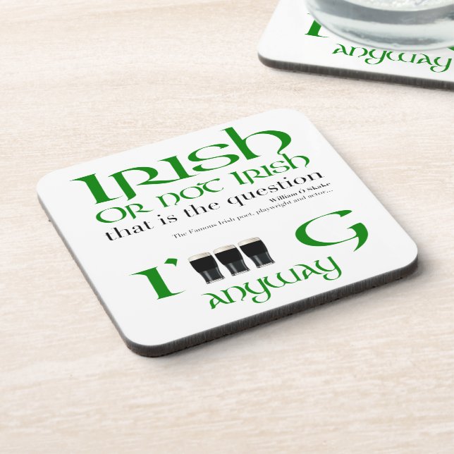 Posavasos Irlandés o no irlandés Original St Patrick's Day S (Lado Izquierdo)