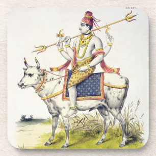 Posavasos Ishana o Shiva, grabado por C. de Motte (1785-183