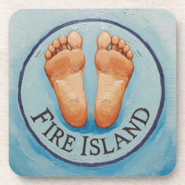 Posavasos ¡Isla del Fuego sin zapatos y libre! Regalo divert
