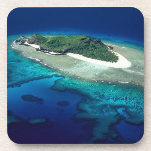 Posavasos Isla Eori, Islas Mamanuca, Fiji - aérea