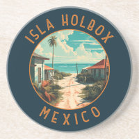 Isla Holbox México Arte de Viaje Vintage