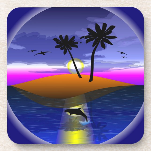 POSAVASOS ISLA TROPICAL (Frente)