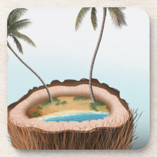 Posavasos Island Vibes Coconut Coaster