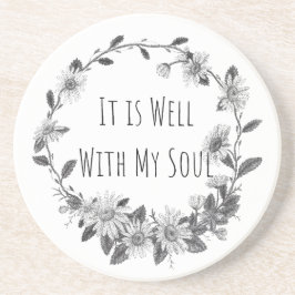 Posavasos It Is Well With My Soul Keepsake Stone Coaster