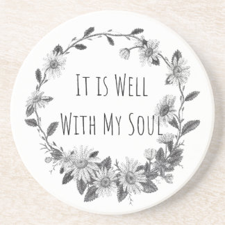 Posavasos It Is Well With My Soul Keepsake Stone Coaster