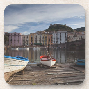 Posavasos Italia, Cerdeña, Bosa. Río Temo y Ponte