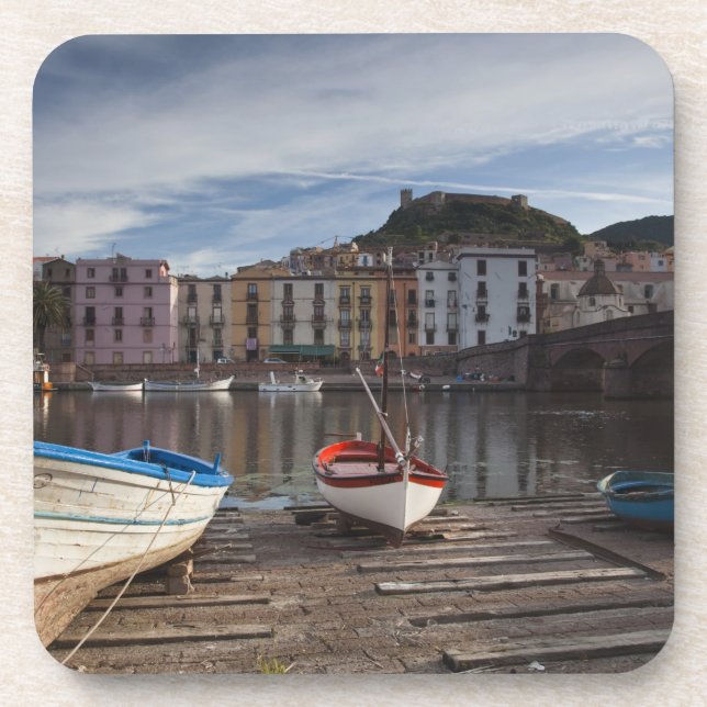 Posavasos Italia, Cerdeña, Bosa. Río Temo y Ponte (Frente)