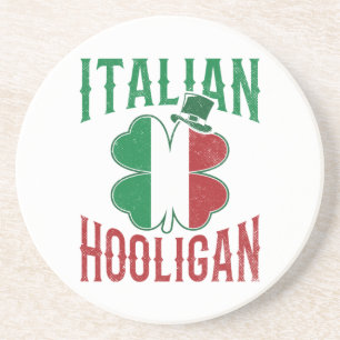 Posavasos Italia Hooligan Bandera Italiana Shamrock St Patro