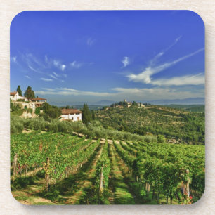 Posavasos Italia, Toscana, Greve. Los viñedos de Castello
