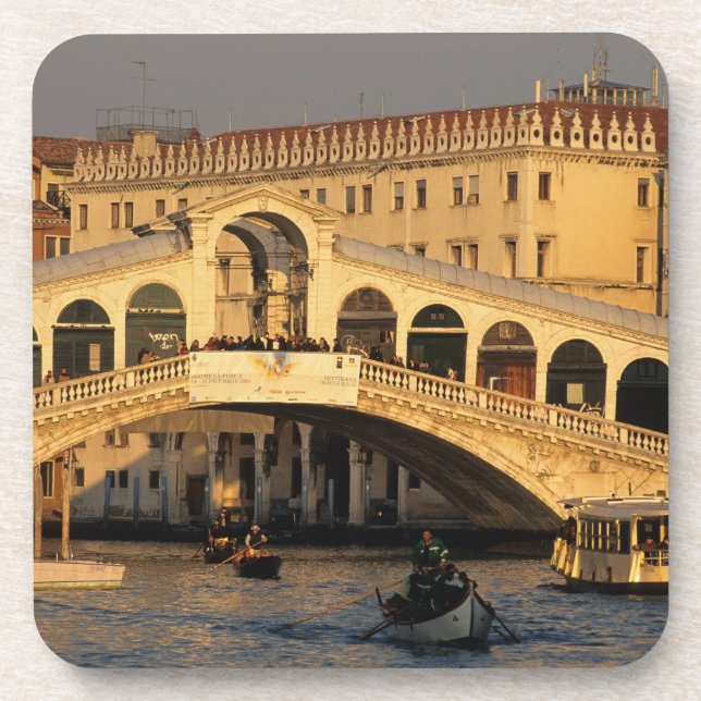 Posavasos Italia, Veneto, Venecia, Canal Grande y Rialto (Frente)