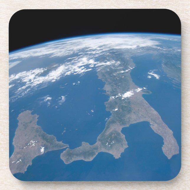 Posavasos Italia Y Su Isla Sicilia. (Frente)