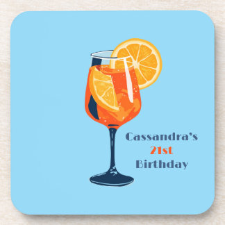 Posavasos Italian Cocktail Vintage Retro Birthday Custom 