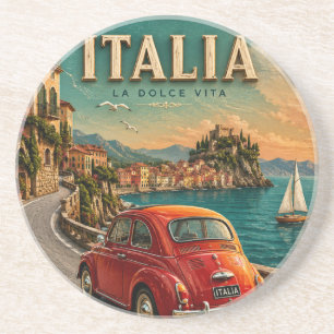 Posavasos Italy La Dolce Vita Vintage Coastal Mediterranean 