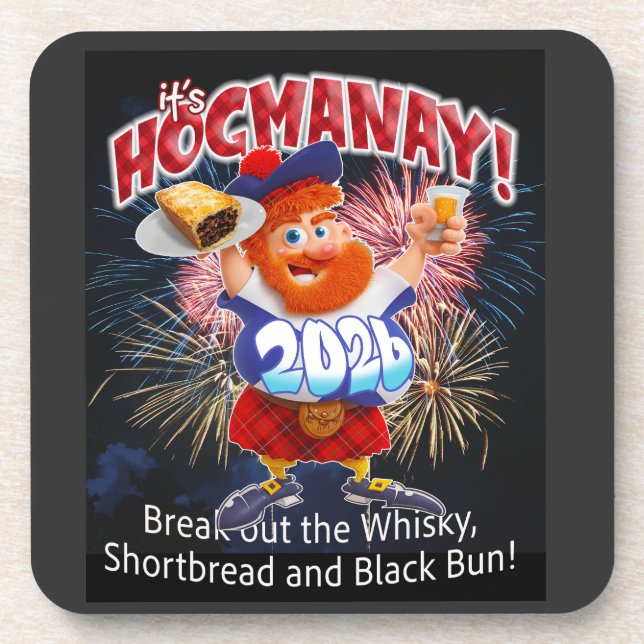 Posavasos IT'S HOGMANAY! Break out the whisky.and shortbread (Frente)