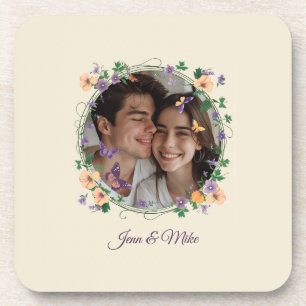 Posavasos Ivy romántico y mariposas