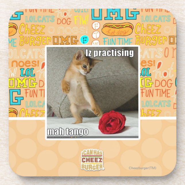 Posavasos Iz que practica tango del mah (Frente)