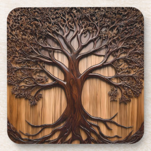 Posavasos Jacaranda Tree: La naturaleza en la madera,