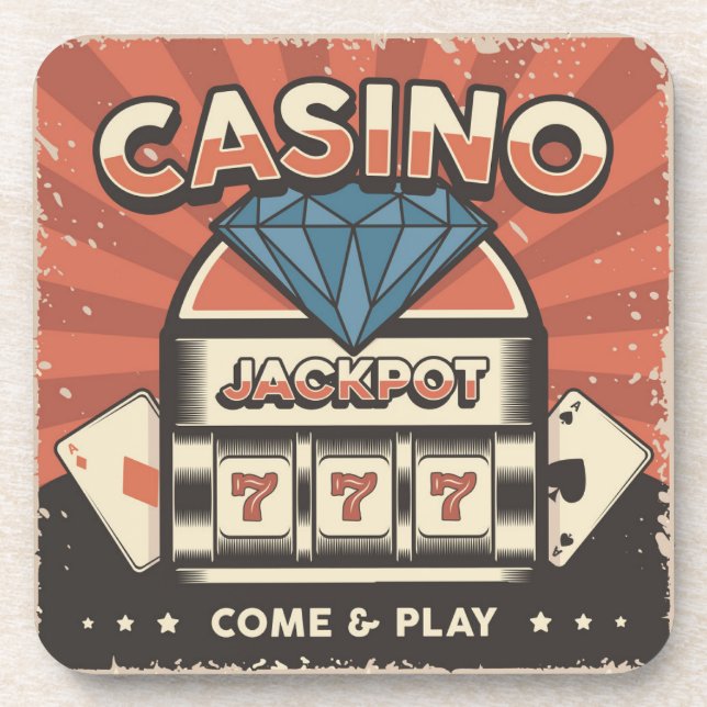 Posavasos Jackpot de POKER de amor (Frente)