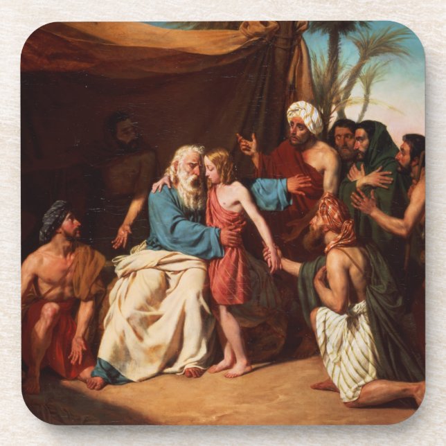 Posavasos Jacob que rechaza lanzar a Benjamin, 1829 (aceite (Frente)