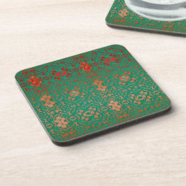 Posavasos Jade bohemia y patrón rojo rusos