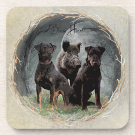 Posavasos Jagdterrier, valiente poster de tapicería cardíaca