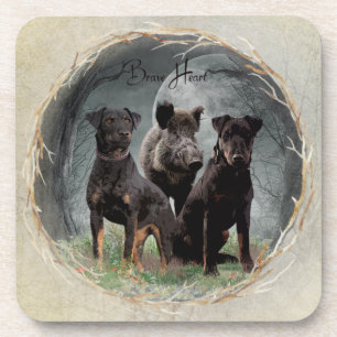 Posavasos Jagdterrier, valiente poster de tapicería cardíaca