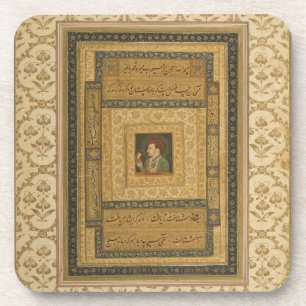 Posavasos Jahangir que lleva a cabo una imagen de Madonna,