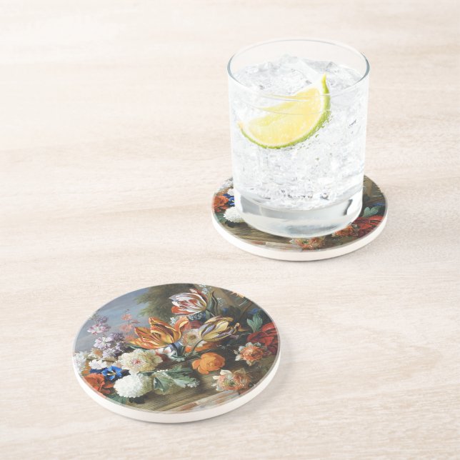 Posavasos Jakob Bogdani Tulips Peonies y otras flores (Lado)