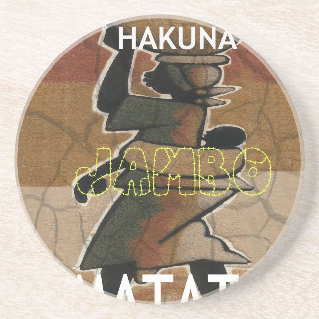 Posavasos Jambo Habari Hakuna Matata. (Frente)