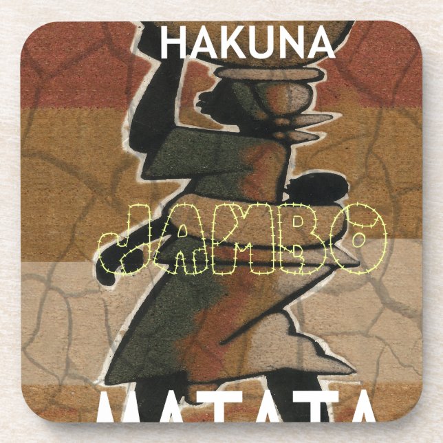 Posavasos Jambo Hakuna Matata. (Frente)