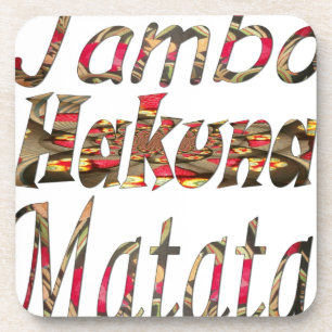 Posavasos Jambo Hakuna Matata Arte Vintage Africano Impreso